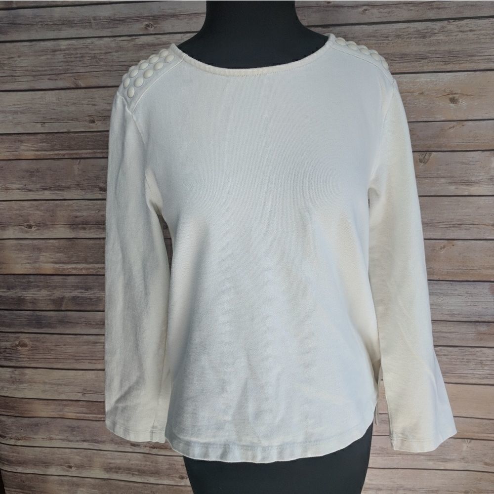 Banana Republic Ivory Long Sleeve Thick Sweater